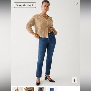 J Crew Curvy vintage straight jean in Wakeman wash